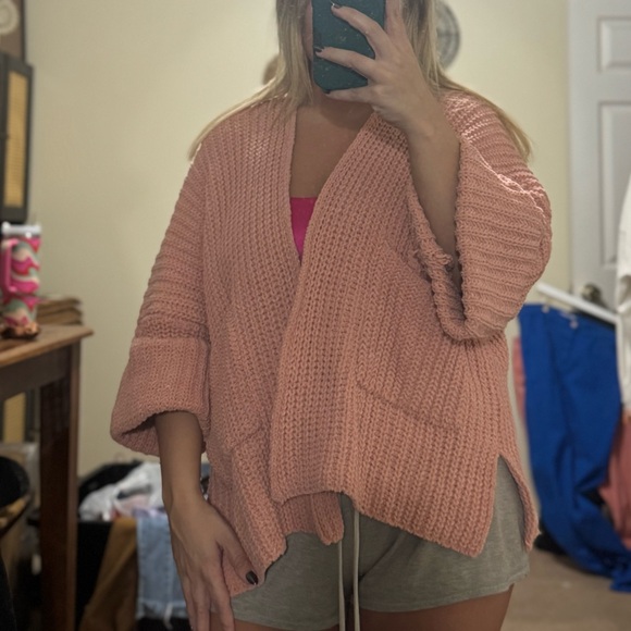 POL Sweaters - POL Soft Pink Cardigan Sweater